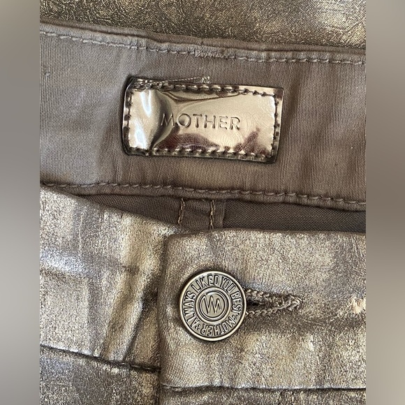 MOTHER Shiny Metallic Jeans Size 27 - Picture 7 of 9